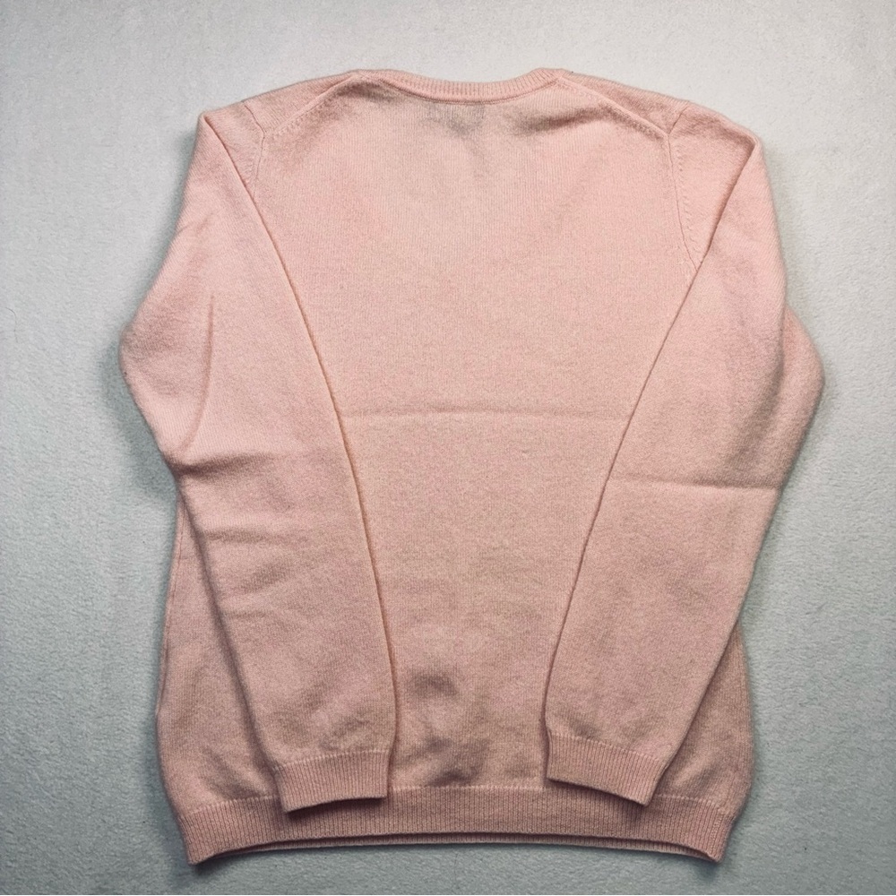 100% Cashmere Sweater Medium Soft Pink Classic Preppy Charter Club Clean Girl - Picture 4 of 6
